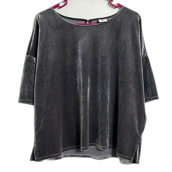 Good Hart short sleeve velvet cropped top size large 24A - Picture 1 of 5